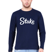 Load image into Gallery viewer, Stake Full Sleeves T-Shirt for Men-Navy Blue-Ektarfa.online
