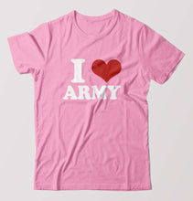 Load image into Gallery viewer, I Love Army T-Shirt for Men-Light Baby Pink-Ektarfa.online
