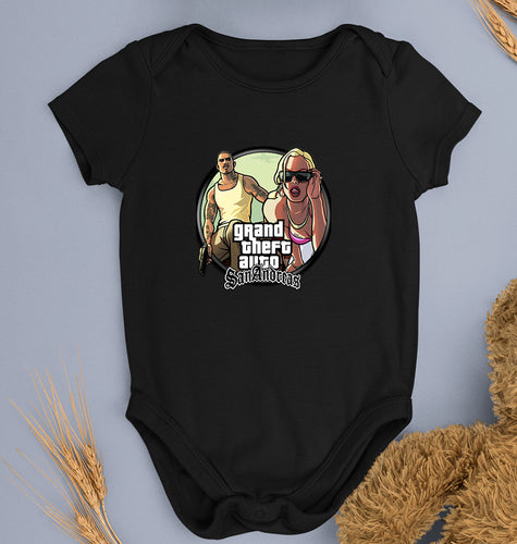 Grand Theft Auto (GTA) Romper For Baby Boy/Girl-Black-Ektarfa.online