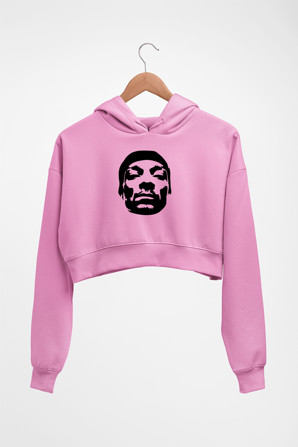 Snoop Dogg Crop HOODIE FOR WOMEN-Light Baby Pink-Ektarfa.online