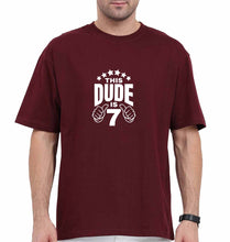 Load image into Gallery viewer, 7th Happy Birthday Oversized T-Shirt for Men-Maroon-Ektarfa.online
