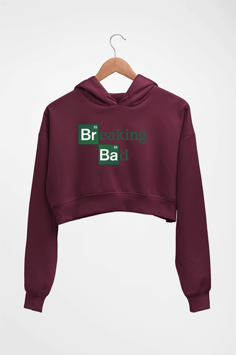 Breaking Bad Crop HOODIE FOR WOMEN-Maroon-Ektarfa.online