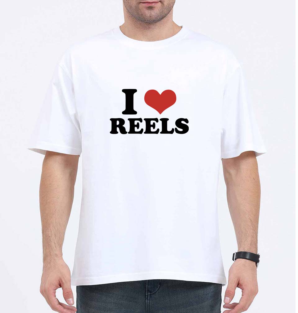 I LOVE REELS Oversized T-Shirt for Men