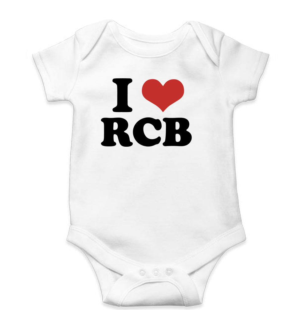 I LOVE RCB Romper For Baby Boy/Girl-White-Ektarfa.online