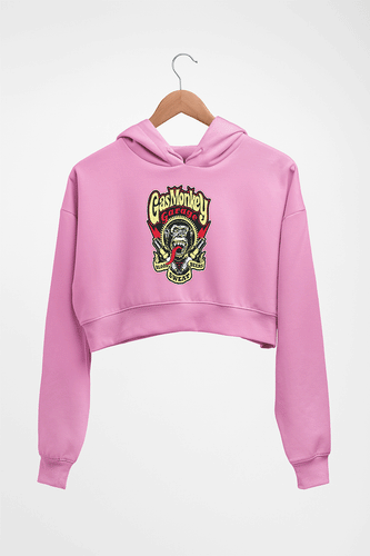 Gas Monkey Crop HOODIE FOR WOMEN-Light Baby Pink-Ektarfa.online