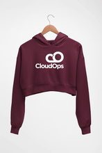 Load image into Gallery viewer, CloudOps Crop HOODIE FOR WOMEN-Maroon-Ektarfa.online
