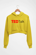 Load image into Gallery viewer, Ted Talk Crop HOODIE FOR WOMEN-Mustard Yellow-Ektarfa.online

