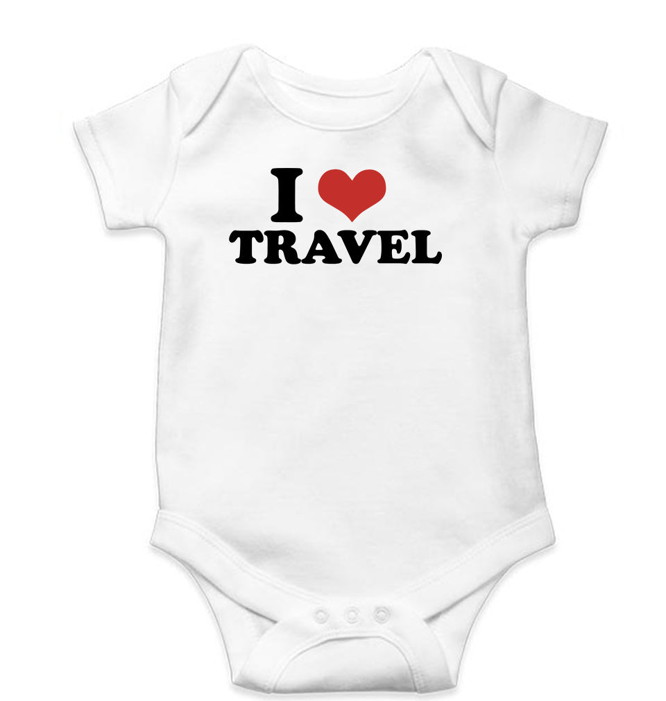I LOVE TRAVEL Romper For Baby Boy/Girl-White-Ektarfa.online