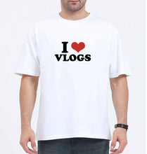 Load image into Gallery viewer, I LOVE VLOGS Oversized T-Shirt for Men
