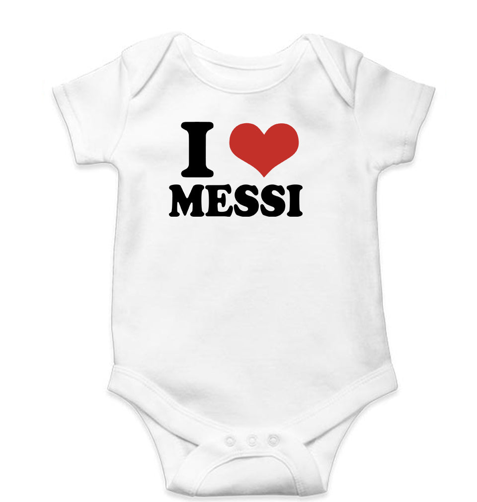 I LOVE MESSI Romper For Baby Boy/Girl-White-Ektarfa.online