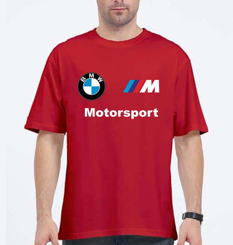 BMW Motersport Oversized T-Shirt for Men-Red-Ektarfa.online