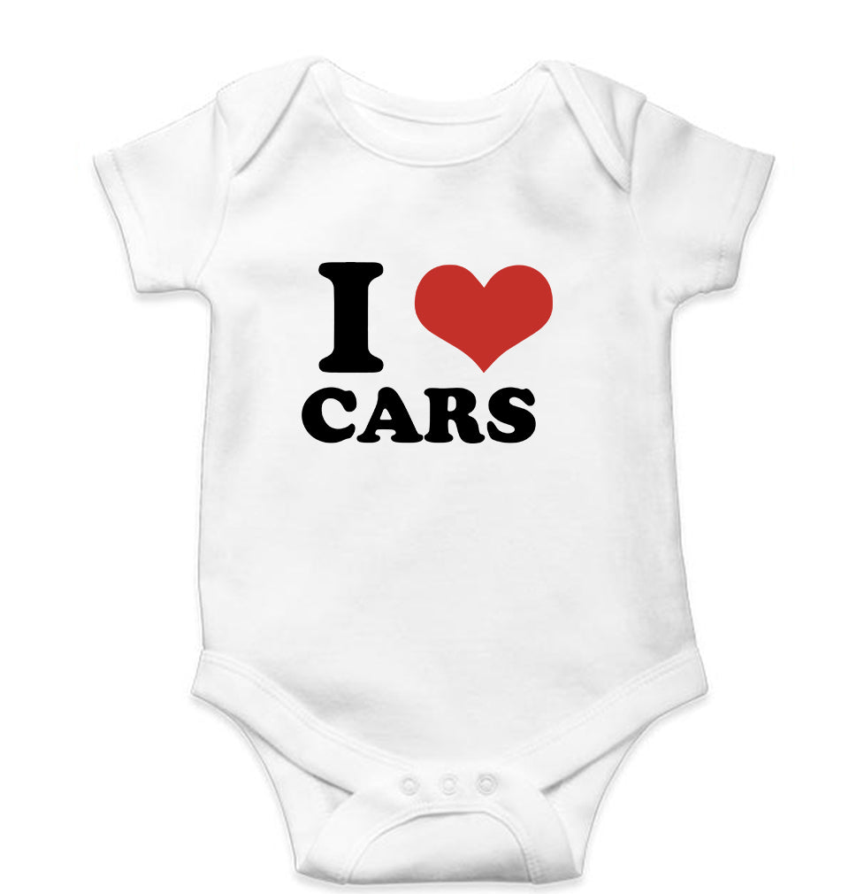I LOVE CARS Romper For Baby Boy/Girl-White-Ektarfa.online