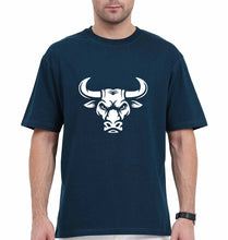 Load image into Gallery viewer, Bull Oversized T-Shirt for Men-Petrol Blue-Ektarfa.online
