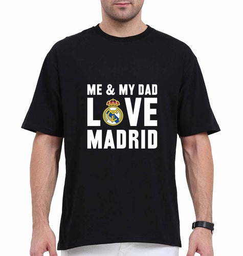 Love Real Madrid Oversized T-Shirt for Men-Black-Ektarfa.online