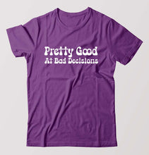 Load image into Gallery viewer, pretty good at bad decisions T-Shirt for Men-Purple-Ektarfa.online
