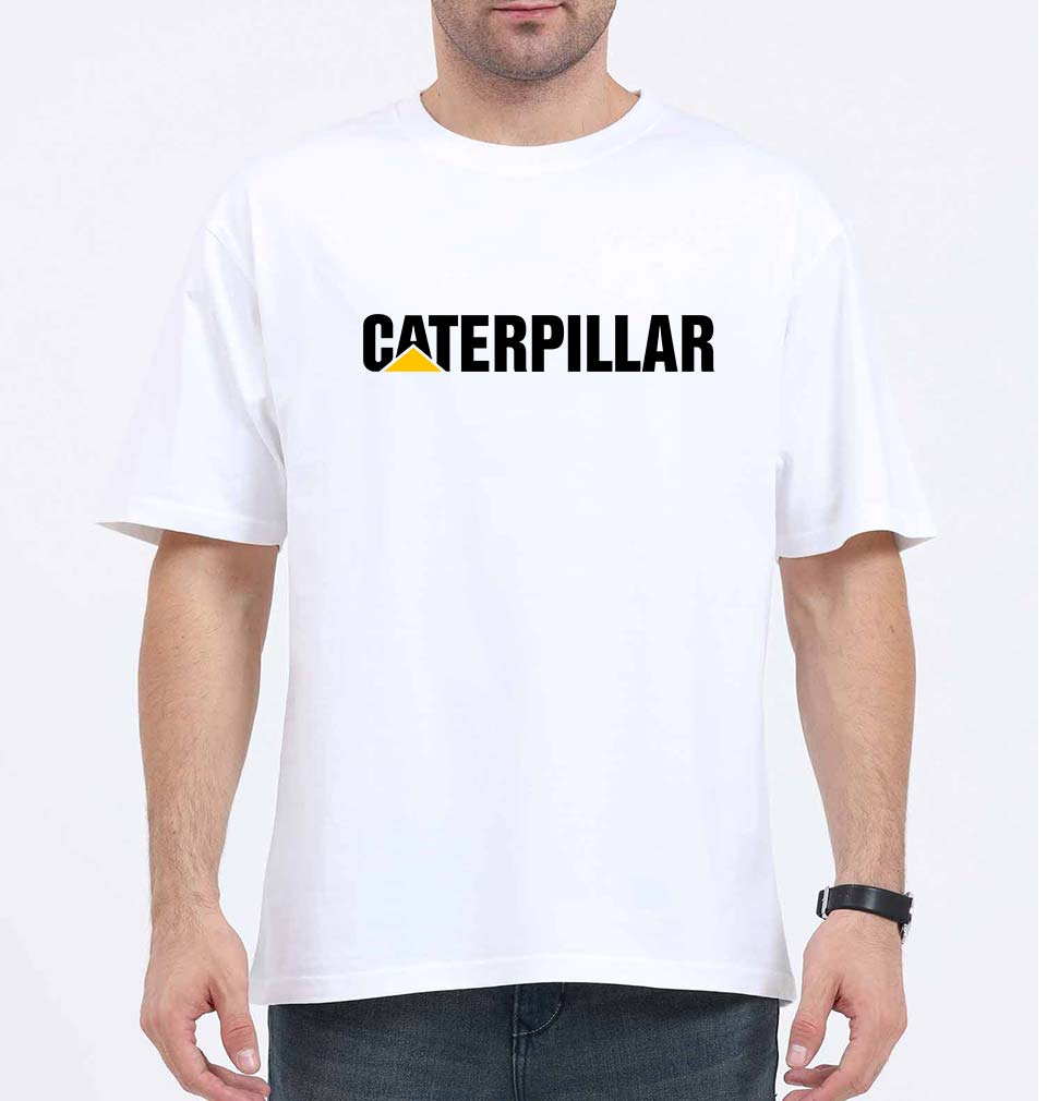 caterpillar Oversized T-Shirt for Men-White-Ektarfa.online