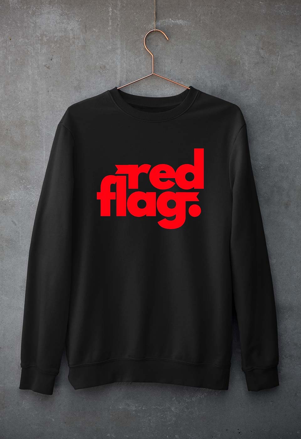 Red Flag Unisex Sweatshirt for Men/Women-Black-Ektarfa.online
