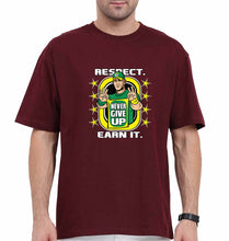Load image into Gallery viewer, john cena never give up Oversized T-Shirt for Men-Maroon-Ektarfa.online
