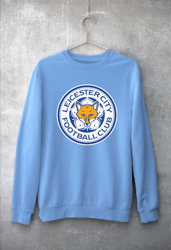 LEICESTER CITY Unisex Sweatshirt for Men/Women-Baby Blue-Ektarfa.online