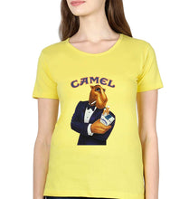 Load image into Gallery viewer, camel cigarette T-Shirt for Women-Yellow-Ektarfa.online
