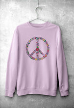 Load image into Gallery viewer, Floral Peace Unisex Sweatshirt for Men/Women-Light Baby Pink-Ektarfa.online
