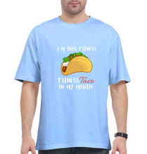 Load image into Gallery viewer, Taco Oversized T-Shirt for Men-Baby Blue-Ektarfa.online
