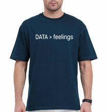 Load image into Gallery viewer, Data Oversized T-Shirt for Men-Petrol Blue-Ektarfa.online
