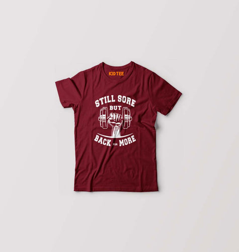 Gym T-Shirt for Boy/Girl-Maroon-Ektarfa.online
