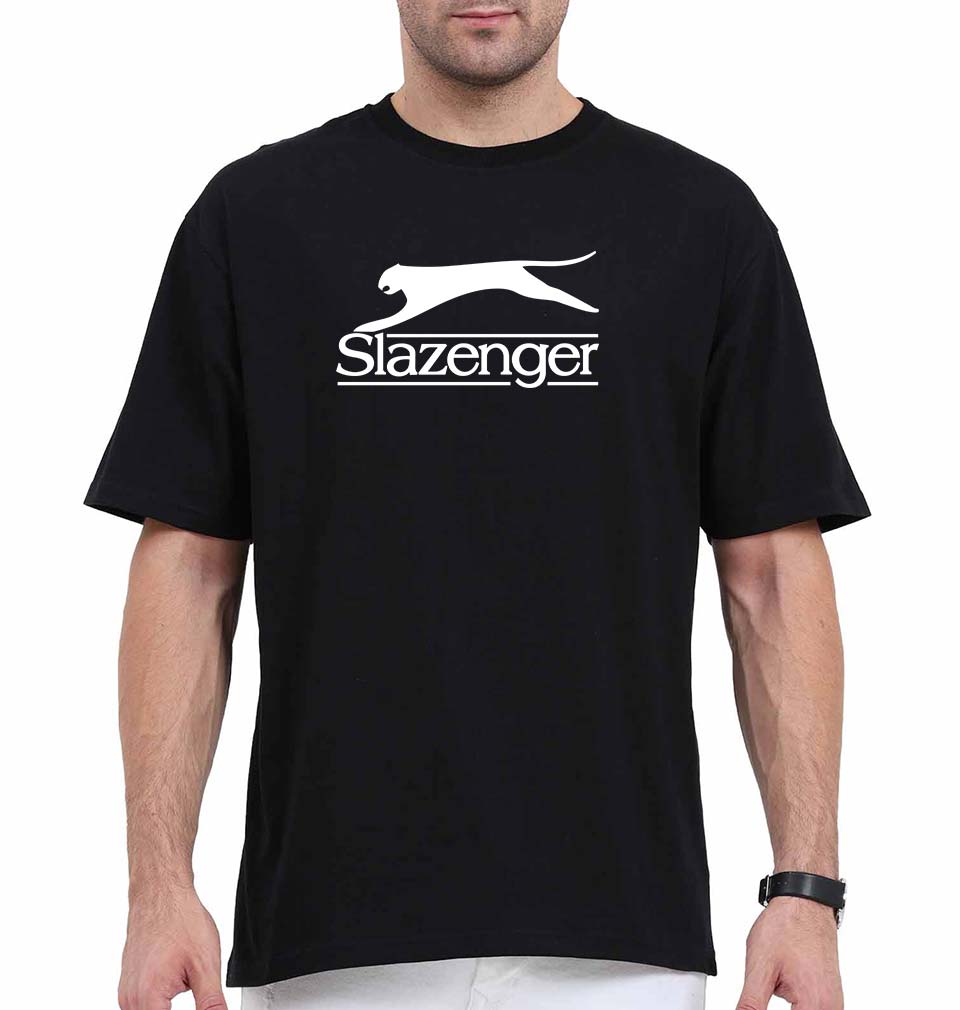 Slazenger Oversized T-Shirt for Men-Black-Ektarfa.online