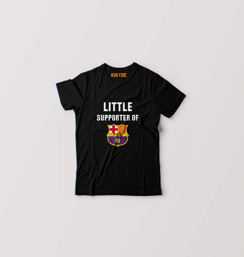 Little Supporter Barcelona T-Shirt for Boy/Girl-Black-Ektarfa.online