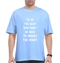 Load image into Gallery viewer, Be the Best Oversized T-Shirt for Men-Baby Blue-Ektarfa.online
