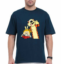 Load image into Gallery viewer, calvin hobbes Oversized T-Shirt for Men-Navy Blue-Ektarfa.online
