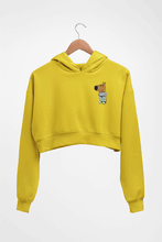 Load image into Gallery viewer, Chill guy Crop HOODIE FOR WOMEN-Mustard Yellow-Ektarfa.online
