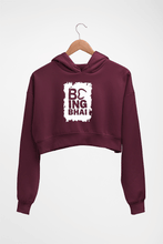 Load image into Gallery viewer, Being Bhai Crop HOODIE FOR WOMEN-Maroon-Ektarfa.online
