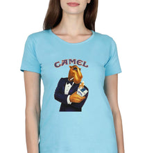 Load image into Gallery viewer, camel cigarette T-Shirt for Women-SkyBlue-Ektarfa.online
