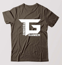 Load image into Gallery viewer, Techno Gamer T-Shirt for Men-Olive Green-Ektarfa.online
