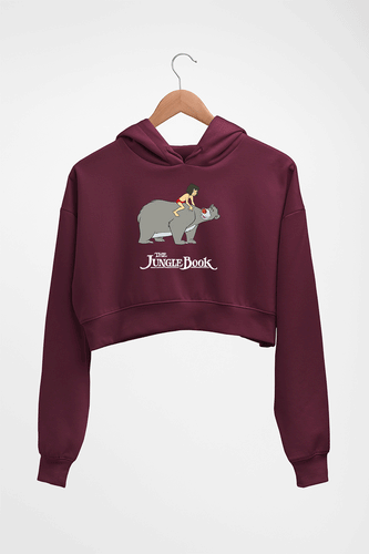 jungle book Crop HOODIE FOR WOMEN-Maroon-Ektarfa.online