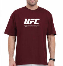 Load image into Gallery viewer, UFC Oversized T-Shirt for Men-Maroon-Ektarfa.online
