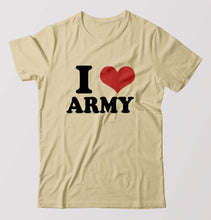 Load image into Gallery viewer, I LOVE ARMY T-Shirt for Men-Beige-Ektarfa.online
