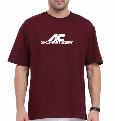 AC Schnitzer Oversized T-Shirt for Men-Maroon-Ektarfa.online