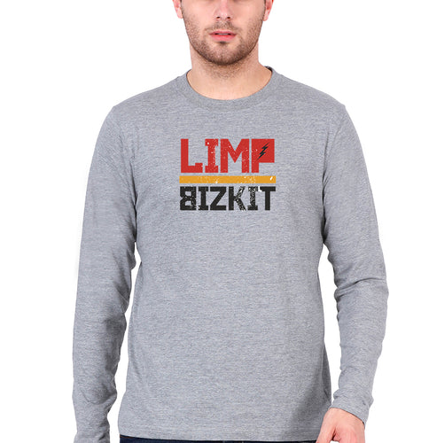 Limp Bizkit Full Sleeves T-Shirt for Men-Grey Melange-Ektarfa.online