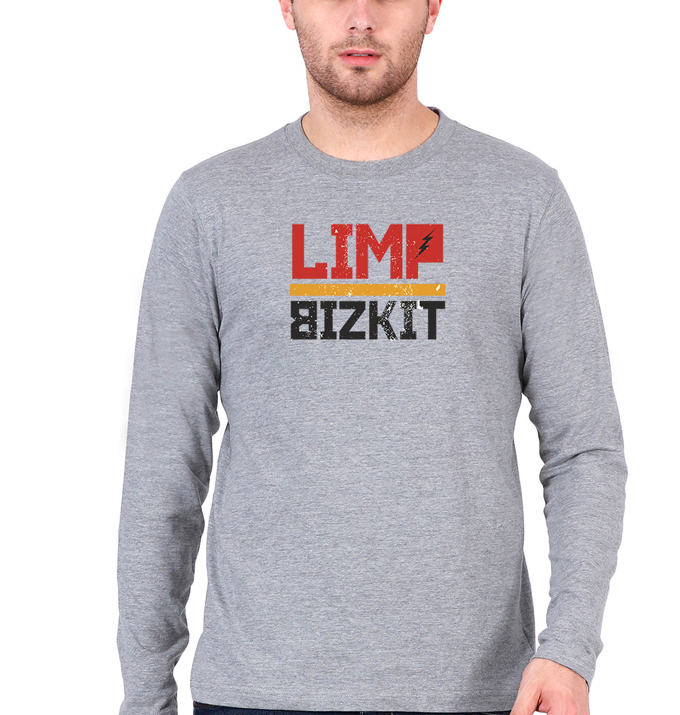 Limp Bizkit Full Sleeves T-Shirt for Men-Grey Melange-Ektarfa.online