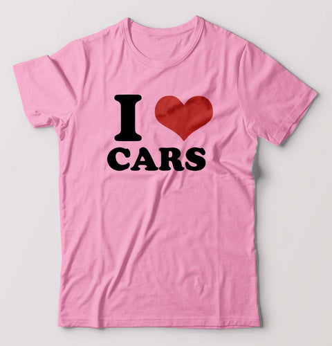 I LOVE CARS T-Shirt for Men-Light Baby Pink-Ektarfa.online