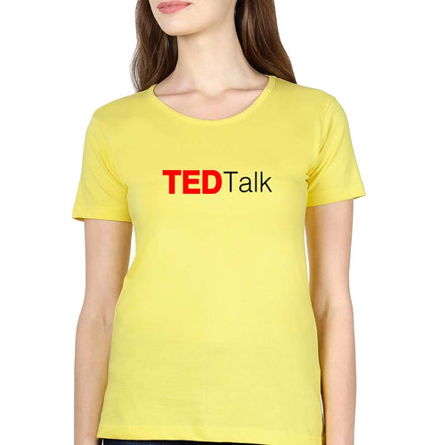 Ted Talk T-Shirt for Women-Yellow-Ektarfa.online