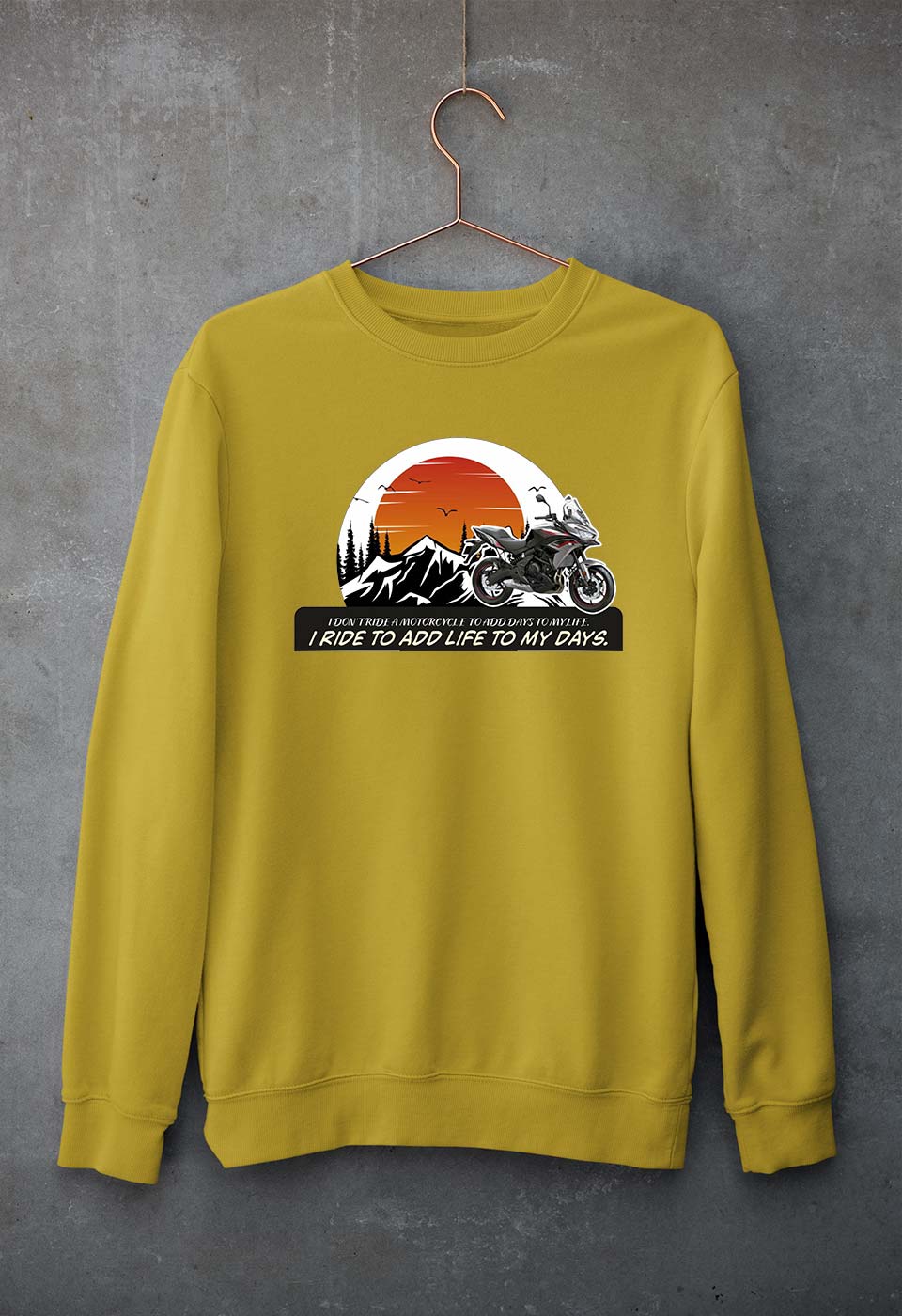 Ride Unisex Sweatshirt for Men/Women-Mustard Yellow-Ektarfa.online