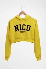 Load image into Gallery viewer, NICU crew Crop HOODIE FOR WOMEN-Mustard Yellow-Ektarfa.online
