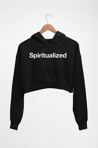 Spiritualized Crop HOODIE FOR WOMEN-Black-Ektarfa.online