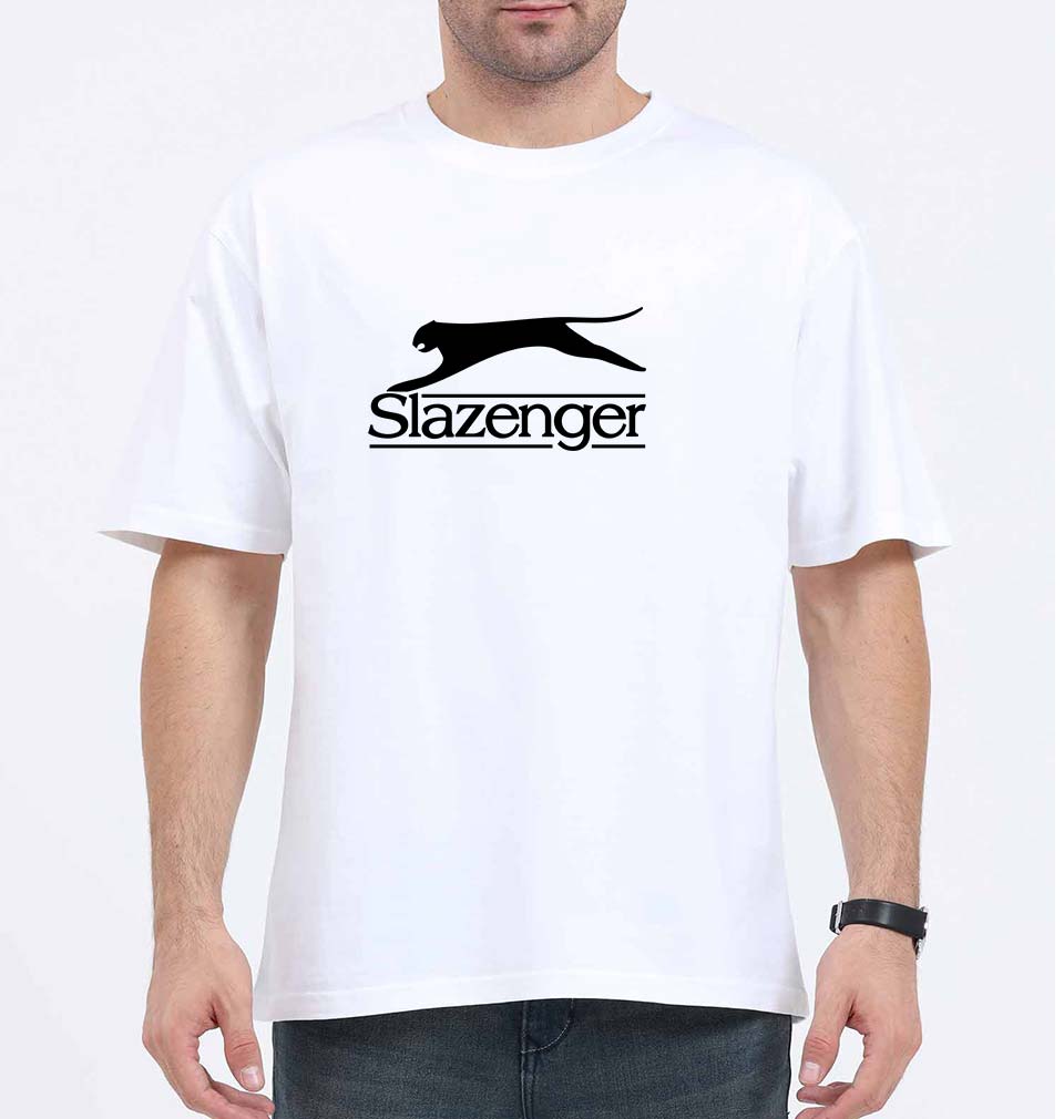 Slazenger Oversized T-Shirt for Men-White-Ektarfa.online