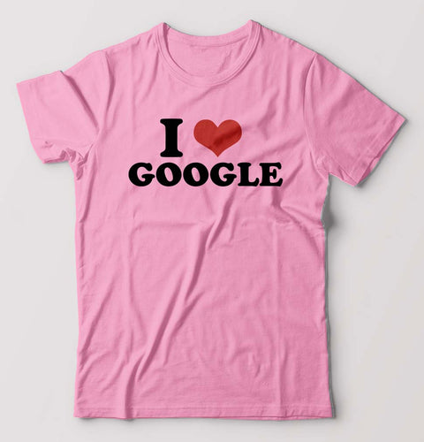 I LOVE GOOGLE T-Shirt for Men-Light Baby Pink-Ektarfa.online