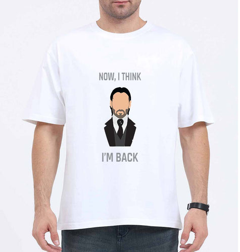 John Wick Oversized T-Shirt for Men-White-Ektarfa.online